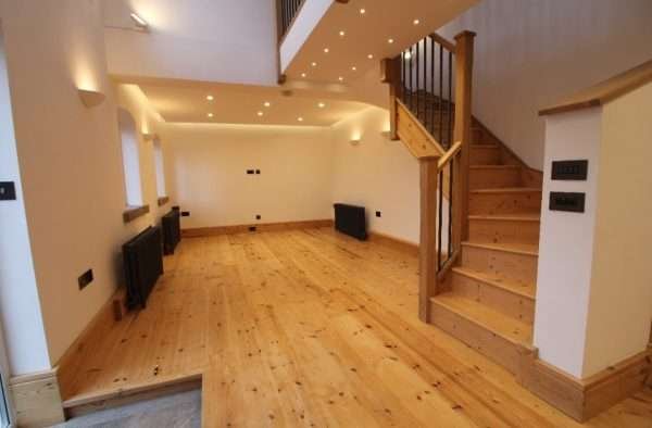 pine flooring and stairs