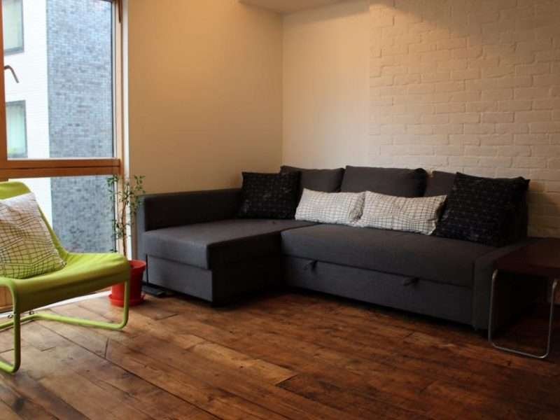 lounge with bespoke wood floorboards