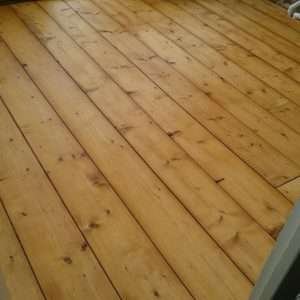 reclaimed strip pine floorboards