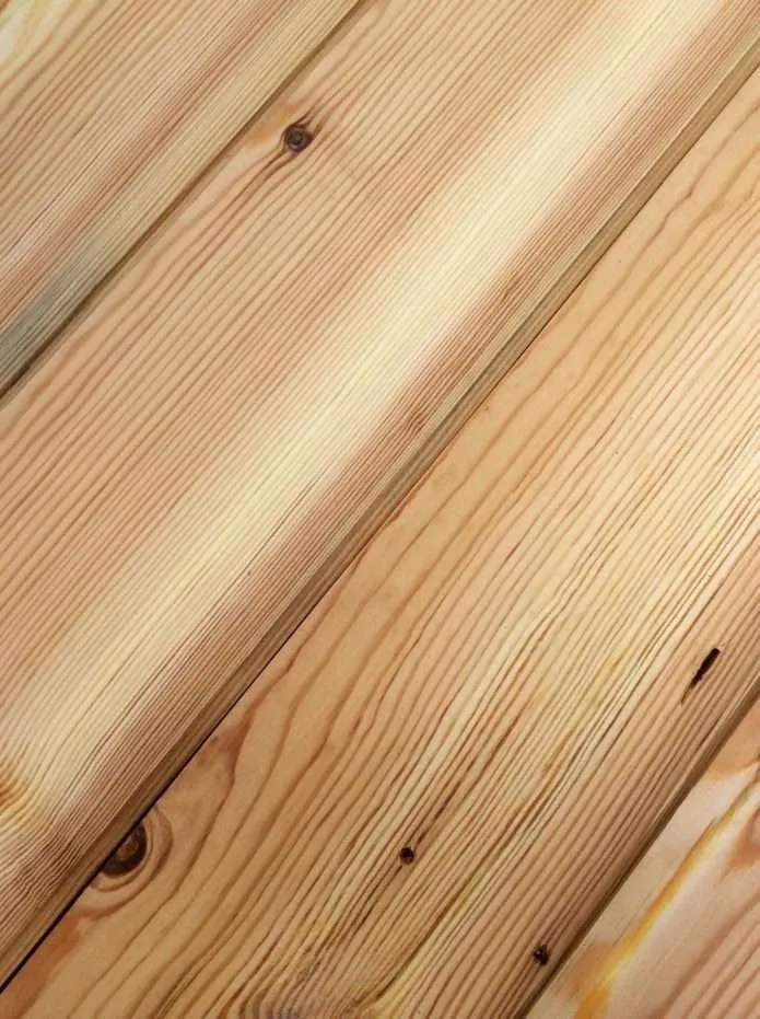 strip pine floorboards close-up