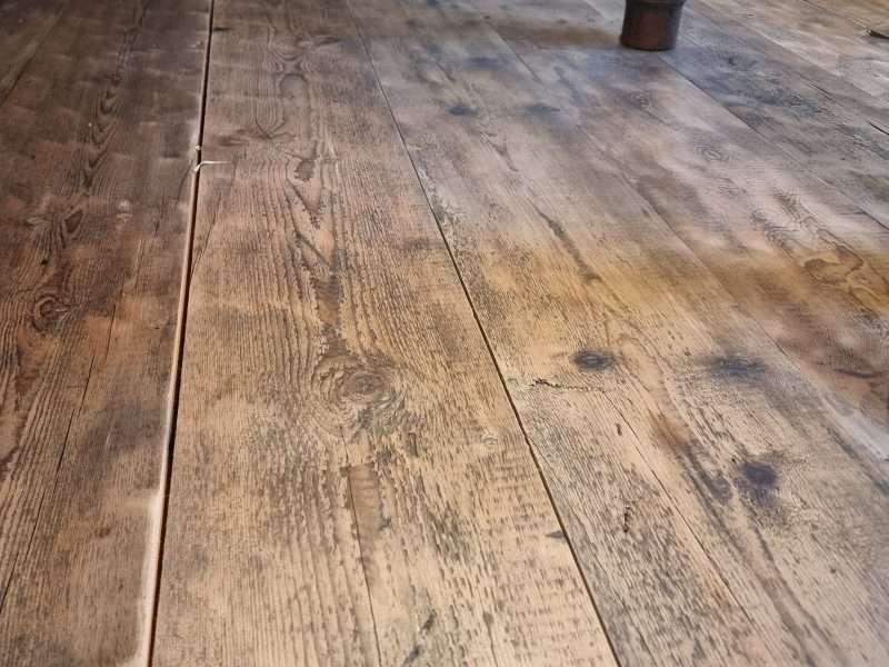 light rustic pine floorboards