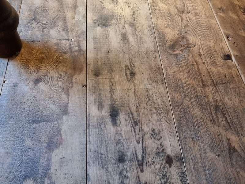 close up of pine wooden flooring