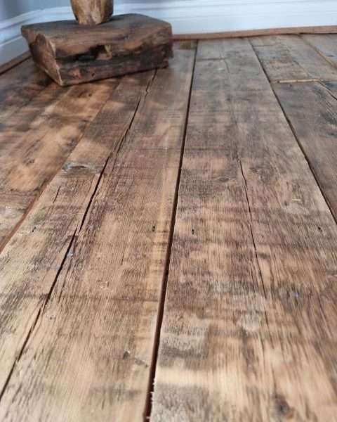 Close Up Of Old Oak Floorboards