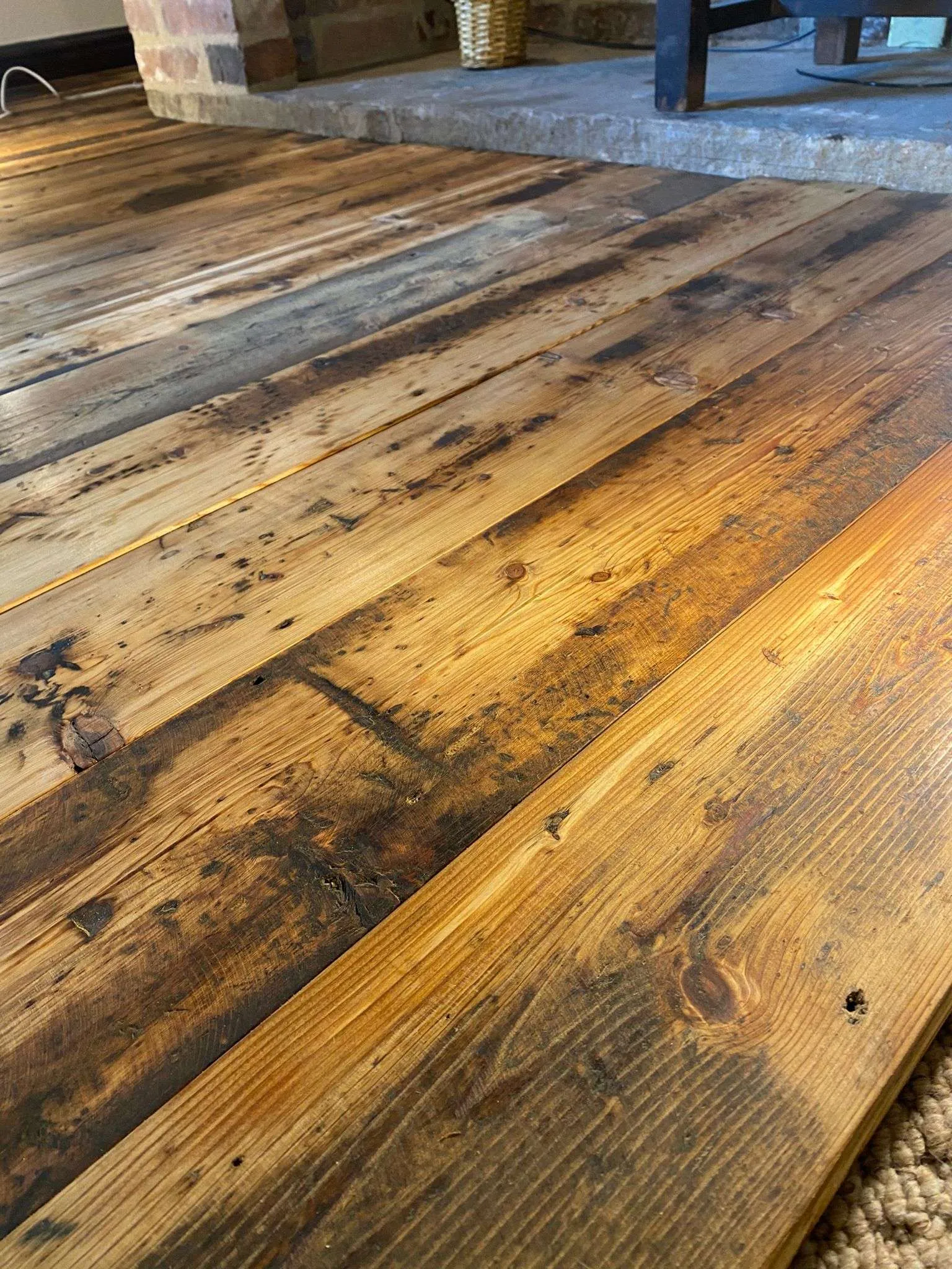 Image showcasing Antique Reclaimed Barn Wood Flooring Reclaimed Antique Oak Flooring