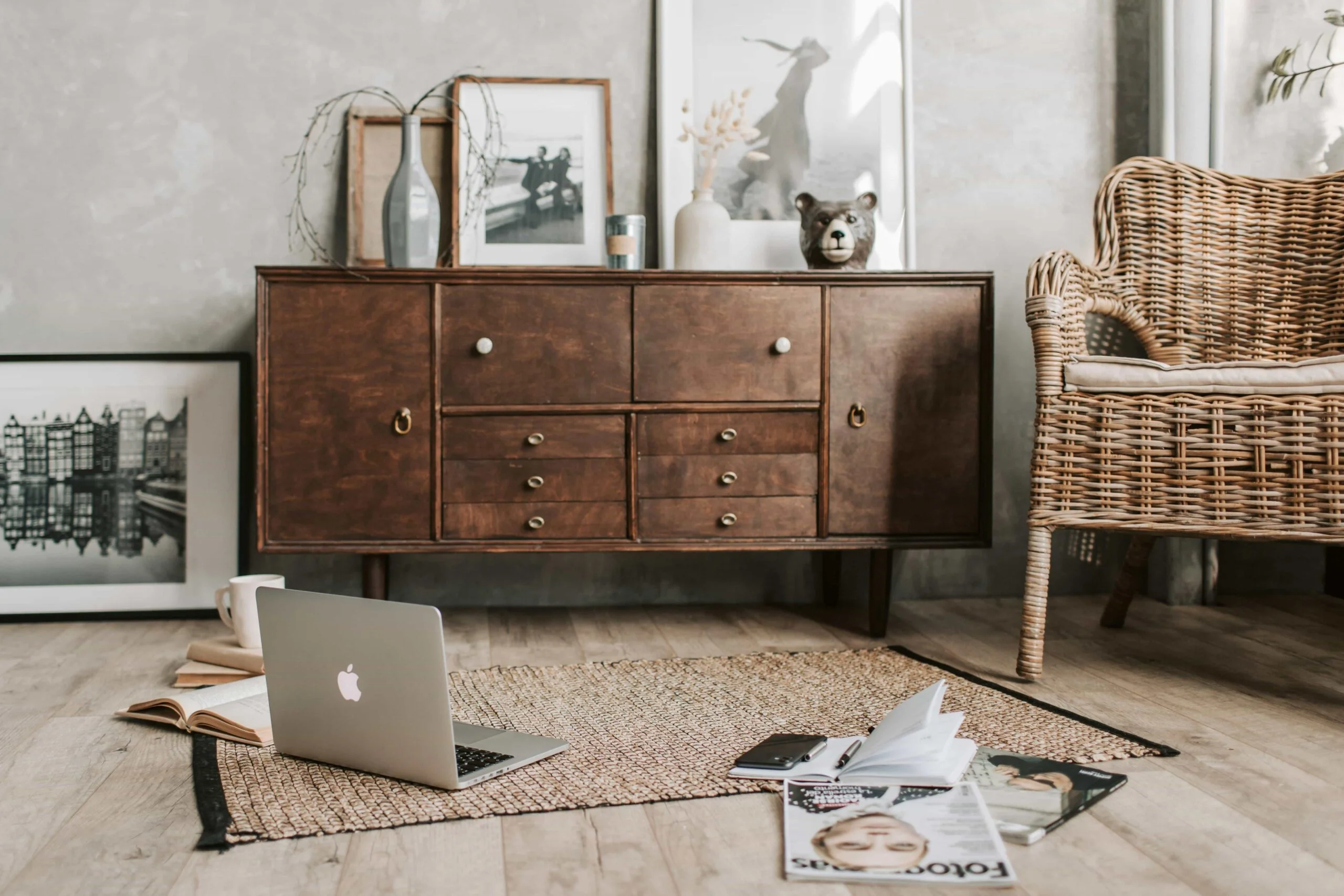 Antique wooden flooring